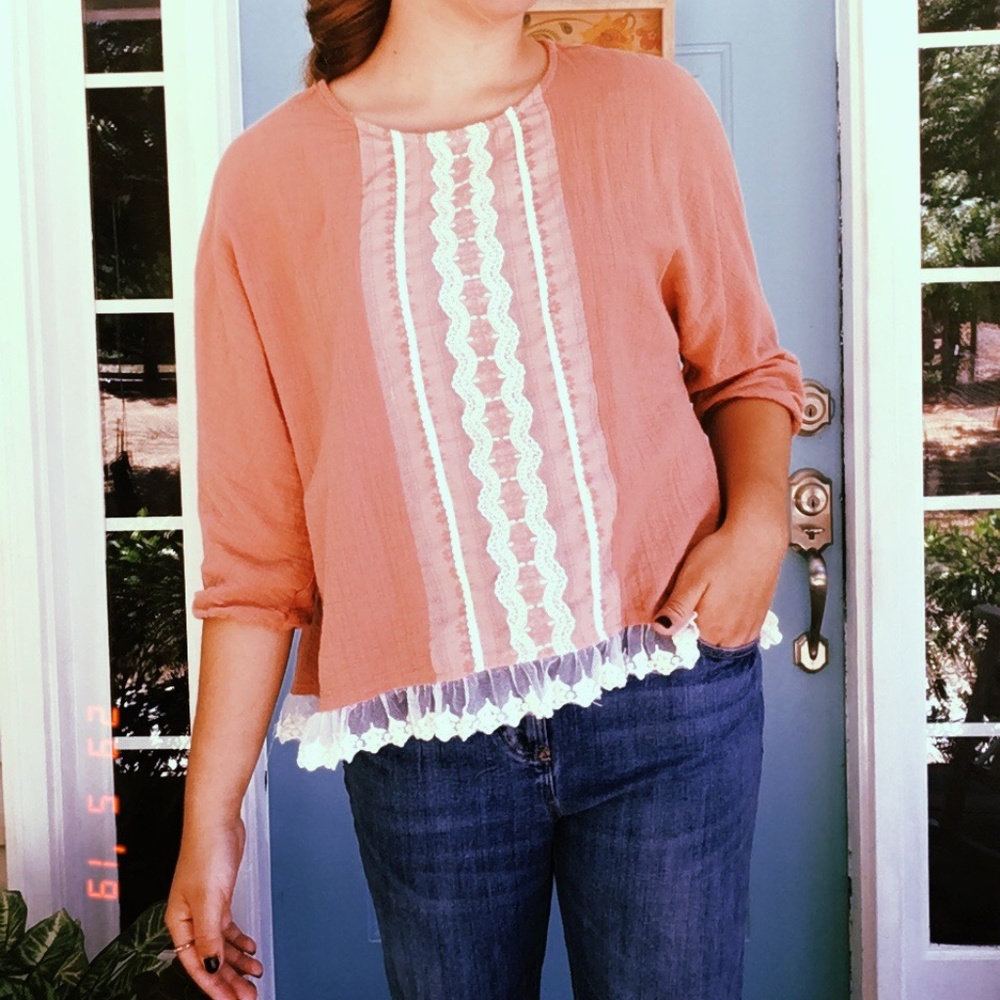 Pink Lace Blouse
